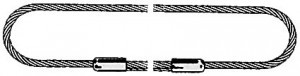 Wire rope load sling endless with 2 clamps 02230801