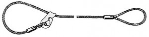 Wire rope sling loop and sliding hook 02210801
